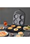 Electric Pancake Maker 1400W 4-Cavity Non-Stick Pan with Double-Sided Heating