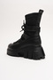 Women's Lace-Up Design Sole Flexible Boots Karel Black - 4