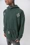Men's 10 Printed Washable Hooded Oversize Hoodie Green - 5