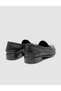 100% Genuine Leather Black Women's Casual Shoes with Buckle Detail - 4