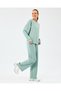 W Lounge Loose Wide Leg Sweatpant Women Lightgreen Sweatpants S2520013-3869 - 4