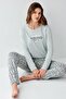 Womenlight Green Seasonal Pajama Set, 50% Modal 50% Cotton