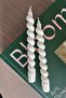 2'li Beyaz Spiral Şamdan Mum 21cm - 3