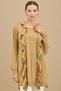 Rayon Tunic with Scarf Detail Camel - 3