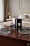Handmade Crystal Cutout Peacock Pattern Decorative Tableware Presentation Set of 4
