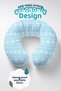 Winter Themed Snowflake Cotton Neck Pillow - Nordic Blue White Adult Travel Pillow - 4