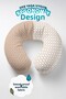 Geometric Pattern Cotton Neck Pillow - Modern Cream Beige Kids & Adults Travel Pillow - 7