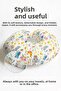 Colorful Cute Rabbit Bird Flower Ergonomic Neck Pillow-Spring Themed Yellow Green Travel Pillow - 4