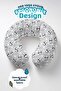Panda Patterned Cotton Neck Pillow - Cute Gray White Kids & Adult Travel Pillow - 7