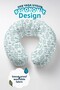 Sea-Themed Cotton Neck Pillow - Natural Green Striped Travel Pillow - 7
