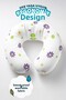 Floral Pattern Cotton Neck Pillow - Colorful Purple Yellow Green Soft Travel Pillow - 3