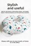 Colorful Cute Duck Patterned Cotton Neck Pillow - Pastel Blue Pink Travel Pillow - 2