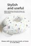 Panda Moon Patterned Cotton Neck Pillow - Pastel Yellow Pink Blue Children & Adult Travel Pillow - 3