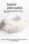 Star Patterned Cotton Neck Pillow - Pastel Pink Striped Gold Yellow Soft Travel Pillow - 6