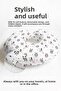 Cute Panda Patterned Cotton Neck Pillow - Pastel Pink Black Star Travel Pillow - 5