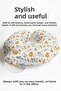 Cute Safari Animals Cotton Neck Pillow - Colorful Orange Grey Travel Pillow - 2
