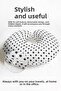 Star Pattern Cotton Neck Pillow - Modern Black and White Adult Travel Pillow - 5