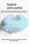 Winter Themed Snowflake Cotton Neck Pillow - Nordic Blue White Adult Travel Pillow - 6