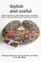 Colorful Geometric Pattern Neck Pillow - Artistic Circle Motif Multi-Colored Travel Pillow - 6