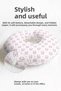 Cute Owl Patterned Cotton Neck Pillow - Pastel Pink Heart Children & Adult Travel Pillow