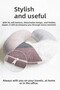 Modern Geometric Cotton Neck Pillow - Pastel Gray Pink Minimal Travel Pillow - 6