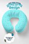 Ethnic Geometric Cotton Neck Pillow - Modern Turquoise White Soft Travel Pillow - 3