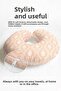Classic Patterned Ergonomic Neck Pillow - Beige and White Travel Pillow with Ottoman Motifs - 7