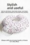 Butterfly Floral Pattern Cotton Neck Pillow - Pastel Pink Lilac Soft Travel Pillow - 2