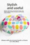 Colorful Polka Dot Neck Pillow - Pastel Oval Patterned Yellow Blue Adult Travel Pillow - 2