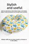 Dinosaur Themed Neck Pillow for Kids & Adults - Cute Yellow Blue Cotton Travel Pillow - 3