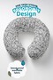 Floral Gray Cotton Neck Pillow - Classic Leaf Pattern White Gray Soft Travel Pillow - 6