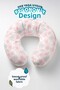 Moon Star Cloud Pattern Neck Pillow - Cute Pink Gray Kids & Adult Travel Pillow