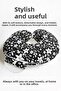 Black and White Floral Pattern Ergonomic Neck Pillow-Minimalist Kids & Adults Black Travel Pillow - 7