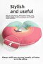 Sunset Sea View Ergonomic Neck Pillow - Minimalist Turquoise Salmon Travel Pillow - 5