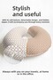 Geometric Pattern Cotton Neck Pillow - Modern Cream Beige Kids & Adults Travel Pillow - 6