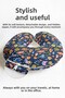 Colorful Tropical Fish Neck Pillow - Sea-Themed Navy Blue Kids & Adults Travel Pillow - 4