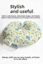 Cute Safari Animals Cotton Neck Pillow - Light Green Travel Pillow with Colorful Illustrations - 3
