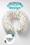 Tropical Flamingo Pattern Ergonomic Neck Pillow - Pink Yellow Travel Pillow with Colorful Flowers