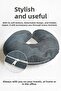 Marble Pattern Ergonomic Neck Pillow - Modern Grey Gold Striped Adult Travel Pillow - 7