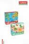 2 Pieces of 60 Pieces Each - World Discover and 36 Pieces - Dinosaurs World