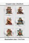Patchwork Fabric Set – 100% Cotton Patterned Fabric Coupons for Sewing and Hobby - 4