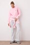 Açık Pembe Cat Mom Grafikli Nakışlı Regular/Normal Kalıp Kalın Örme Sweatshirt TWOAW26SW00200 - 2