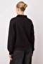Siyah Regular/Normal Kalıp Fermuar Detaylı Kalın Örme Sweatshirt TWOAW26SW00108 - 4