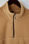 Camel Regular/Normal Fit Stand Collar Zippered Seam Detail Fleece Sweatshirt Tmnaw26Sw00036 - 6