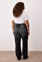 Antrasit Yüksek Bel Geniş Paça Comfort/Orta Esnek Büyük Beden Wide Leg Jeans TBBAW23CJ00020 - 6