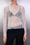 Beyaz Regular Fit Kayık Yaka Dantel Esnek Örme Bluz TWOSS23BZ00795 - 3