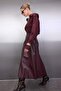 Bordo A Line/Çan Kesim Maxi Örme Etek TWOAW26ET00112 - 2