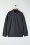 Anthracite New Oversize/Wide Cut Plus Size Brushed Thessaloniki Stand-Up Collar Sweatshirt Tmnaw26Ao00000 - 2