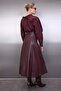 Bordo A Line/Çan Kesim Maxi Örme Etek TWOAW26ET00112 - 4