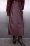 Bordo A Line/Çan Kesim Maxi Örme Etek TWOAW26ET00112 - 3